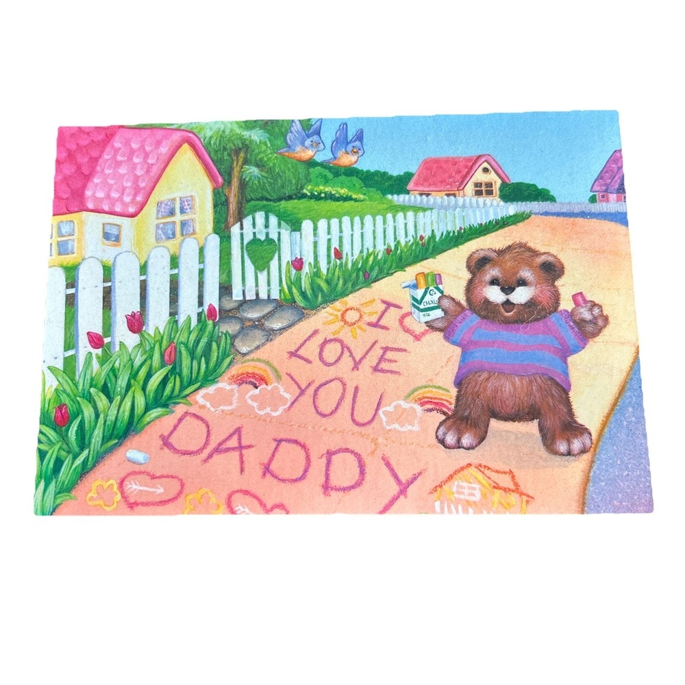 Daddy Happy Birthday Card With Lots Of Love Child Bear Design